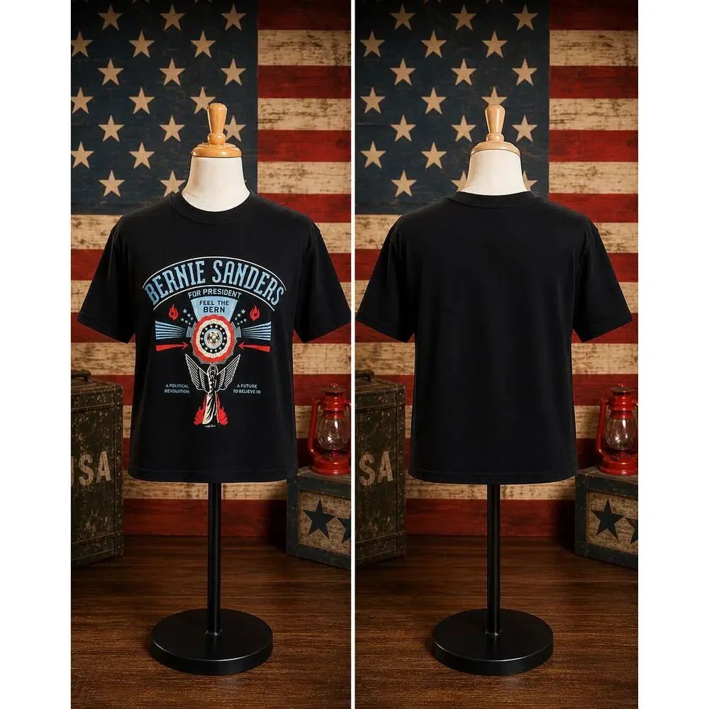 Bernie Sanders 2016 Tee Small Union Made USA Political Graphic Shirt